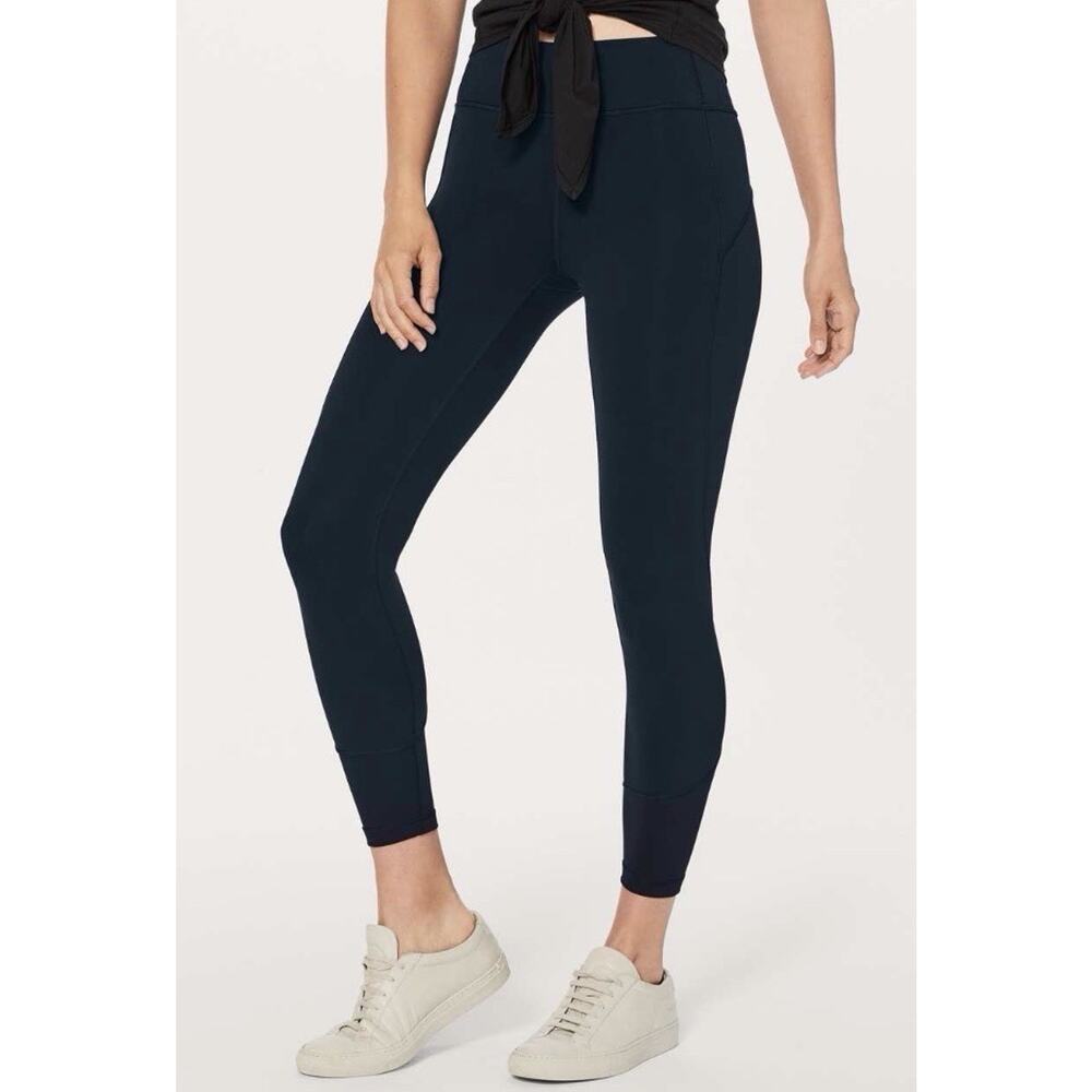 Lululemon In Movement 7/8 Tight *Everlux 25" Green Blue Athleisure Leggings Sz 2